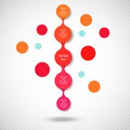 colorful round diagram metaball infographics N6