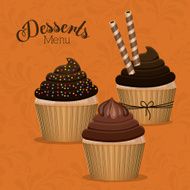 Desserts design vector illustration