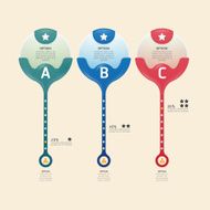 Infographic banners set number modern design vector