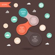 colorful round diagram metaball infographics N7