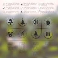 Christmas infographic with unfocused background N105
