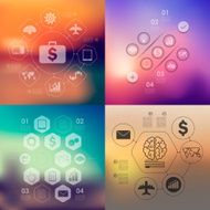 business infographic with unfocused background N117