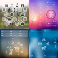 veterinary infographic with unfocused background N11