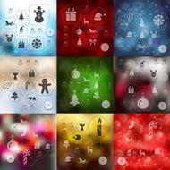 Christmas infographic with unfocused background N106