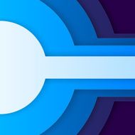 Abstract blue paper circles