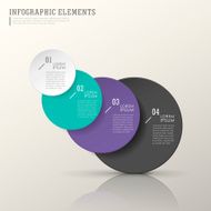 modern realistic paper circle infographic elements