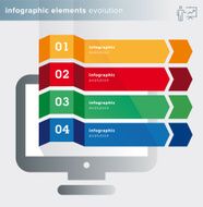 infographics elements &ndash; evolution series labels N13