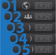 Vector paper lines and numbers design template for web site N2