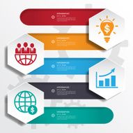 Design clean number banners template graphic or website layout N11