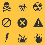 Vector Set of Warning Icons N5