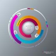 Business circle infographic template N2