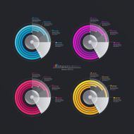 Business circle infographic template N3