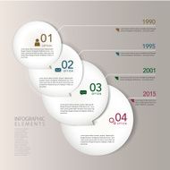 modern abstract paper circle infographic elements N2