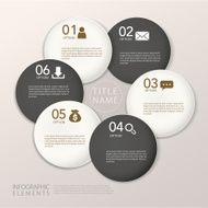 modern abstract paper circle infographic elements N3