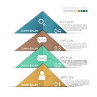 abstract geometric arrow flow infographic elements