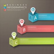 abstract modern paper location mark infographic elements