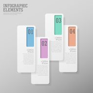 modern abstract paper tag infographic elements