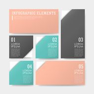 colorful abstract tag infographic elements set