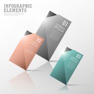 colorful translucent tag infographic elements set