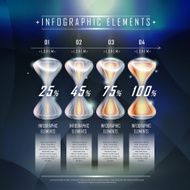 modern hourglass infographic elements template