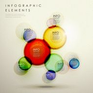 creative colorful circle elements in infographic