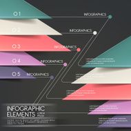 modern paper cut triangle infographic elements N2