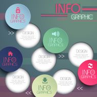 colorful modern paper circle infographic elements N2