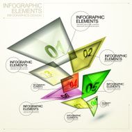 modern translucent abstract square tag infographic