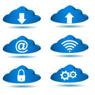 Cloud icons set