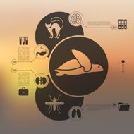veterinary infographic with unfocused background N12