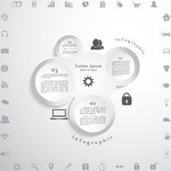 Infographics background with web icons
