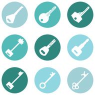 Vector Set of Keys Icons N5