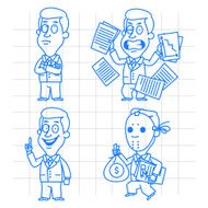 Doodle businessman idea and anger N2