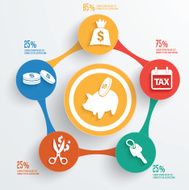 Financial design clean vector