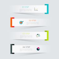 Abstract business info graphics template with icons N48