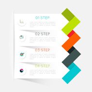 Abstract business info graphics template with icons N51