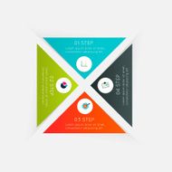 Abstract business info graphics template with icons N53