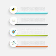 Abstract business info graphics template with icons N54