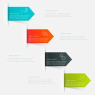 Abstract business info graphics template with icons N60