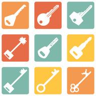 Vector Set of Keys Icons N6