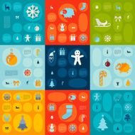 Christmas flat infographic N83