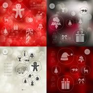 Christmas infographic with unfocused background N107