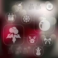 Christmas infographic with unfocused background N109
