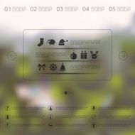 Christmas infographic with unfocused background N111