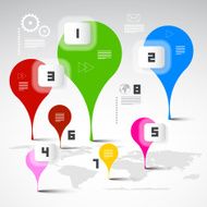 Infographics Layout with World Map