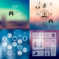 medical infographic with unfocused background N20
