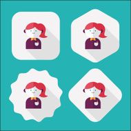 businesswoman flat icon with long shadow eps10 N22