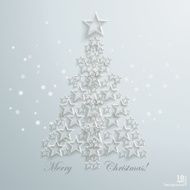 Christmas Tree White Stars