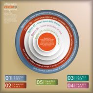 Circle in Circles Holes Retro Background Infographic