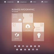 White infographic template with transparent elements and set of icons N2